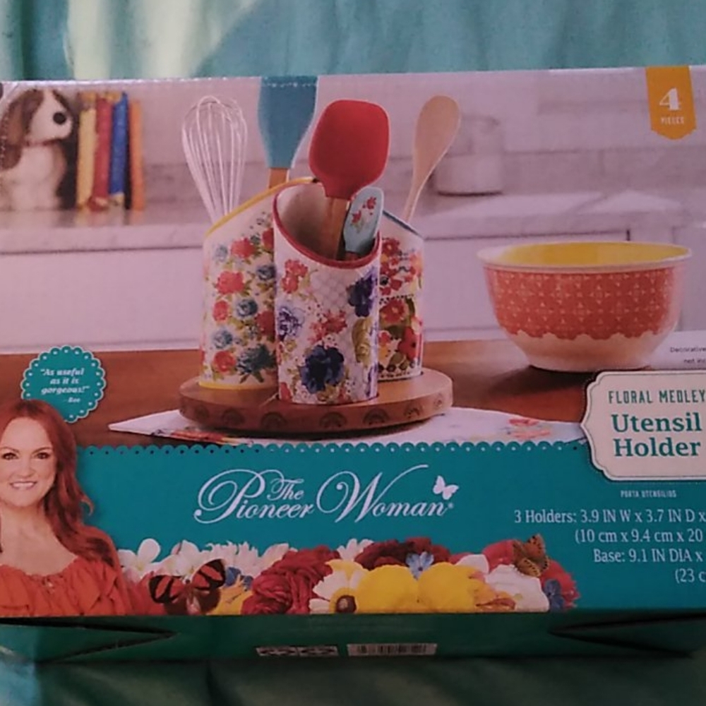Pioneer Woman floral medley utensil holder
